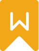yellow Woligo bookmark logo with W