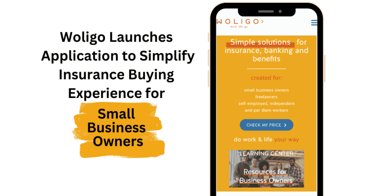 Cell phone that shows easy way to buy insurance for small business owners
